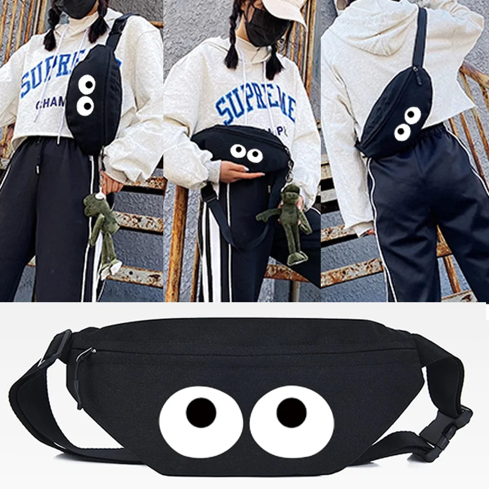 Red Nails Print Waist Bags Men Women Sport Chest Pack Casual Large