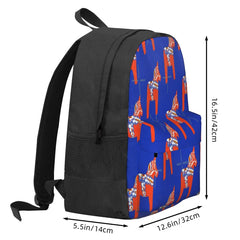 Red Dala Horse Backpack for Men and Women