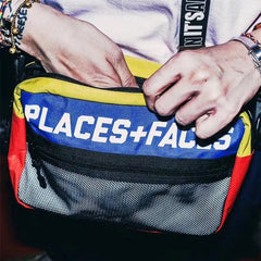 P+F Waist Bag Hip Hop Package Boy Girl Couple Crossbody Satchel