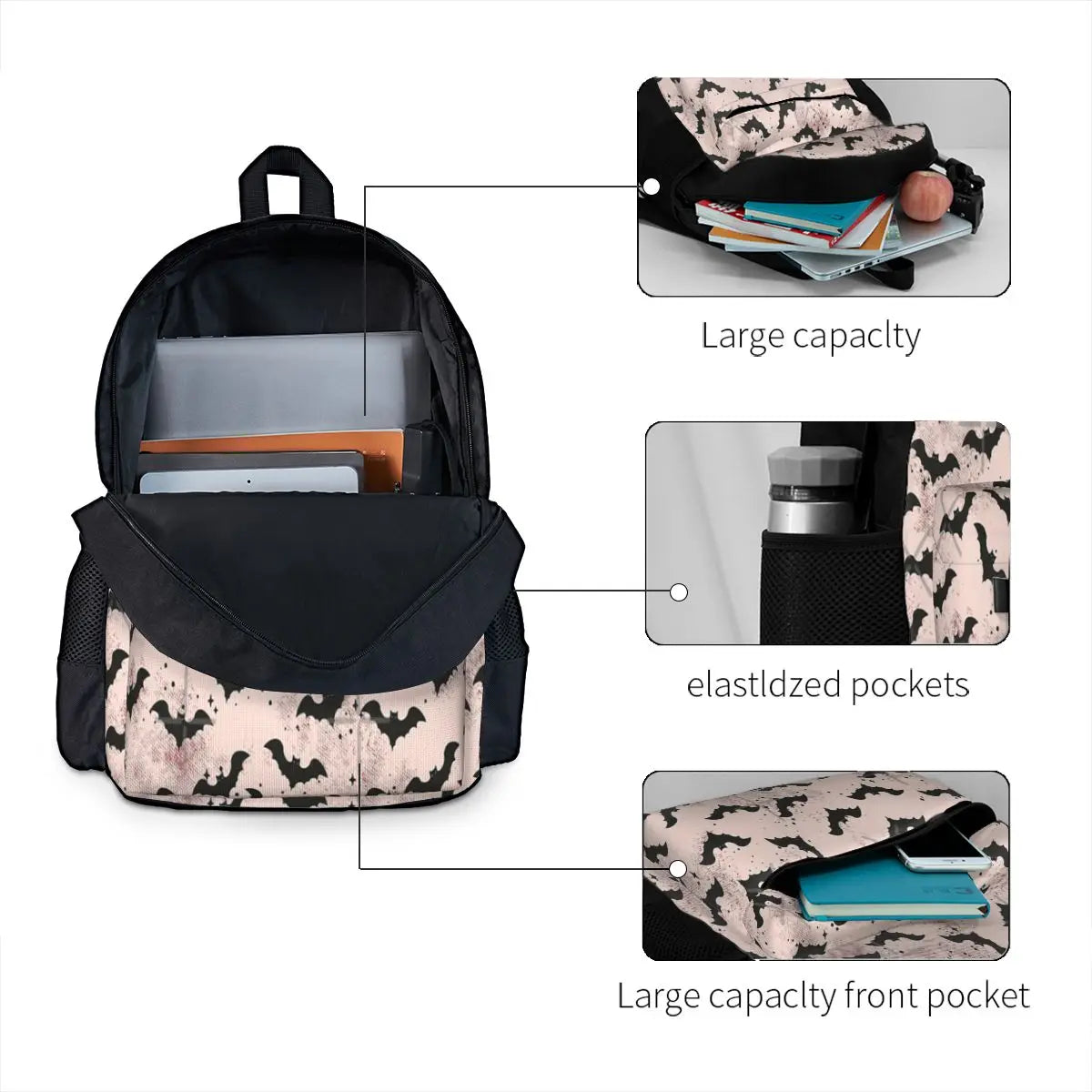 Release The Bats Backpacks Men Women Travel Bags Kids