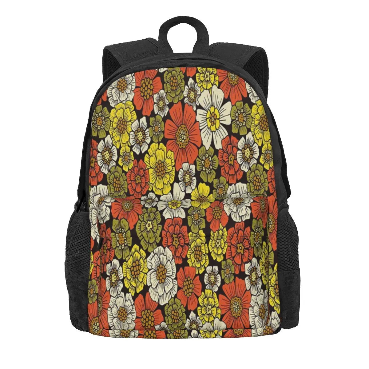 Vintage Floral Pattern Backpack for Men and Women