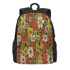 Vintage Floral Pattern Backpack for Men and Women