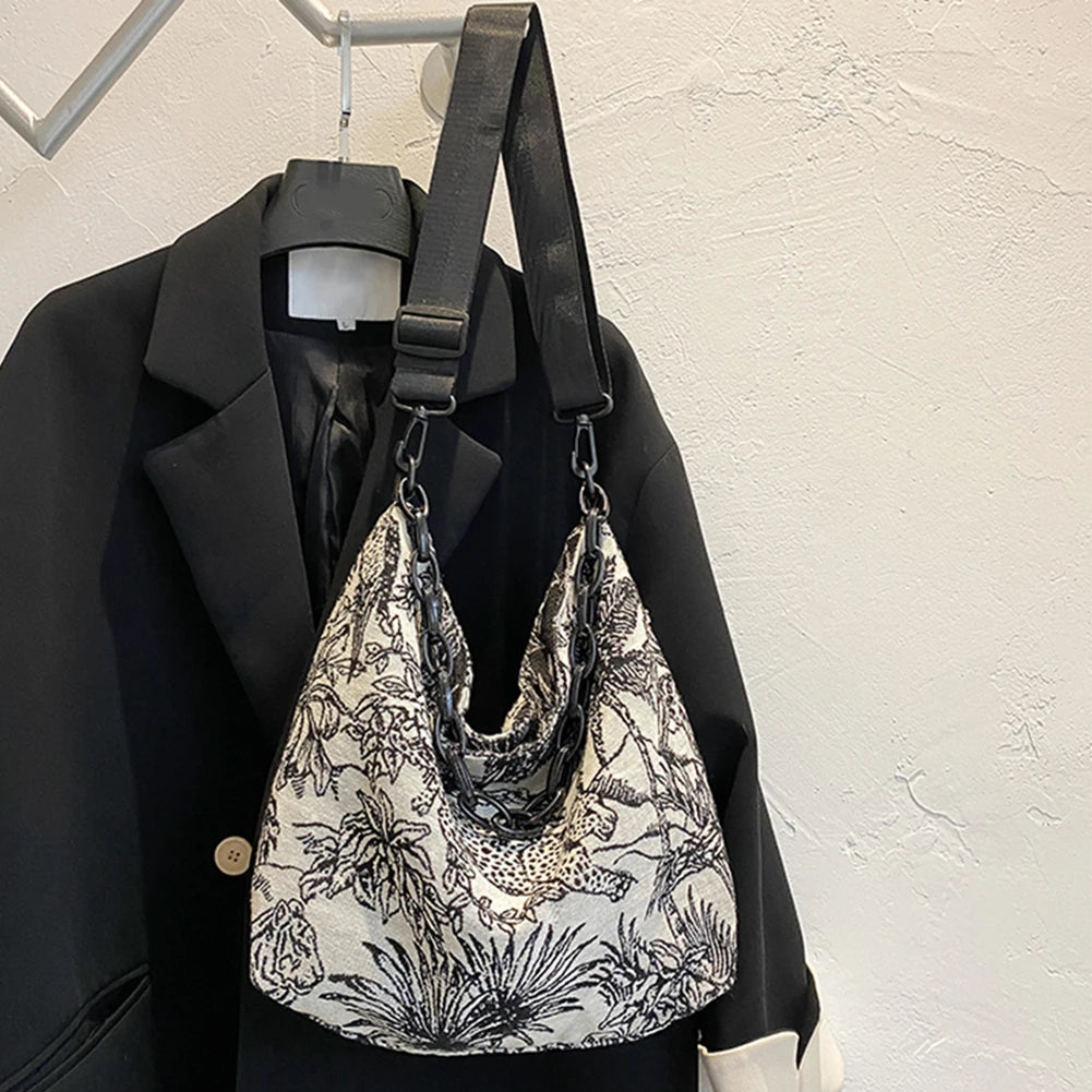 Embroidery Chain Messenger Women Large Capacity Handbags