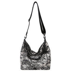 Embroidery Chain Messenger Women Large Capacity Handbags