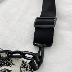 Embroidery Chain Messenger Women Large Capacity Handbags