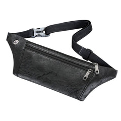 Vintage Men PU Leather Phone Pouch Fanny Pack Chest Waist Crossbody Bag