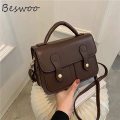 Retro Casual Women's Bag PU Leather Purses and Handbags