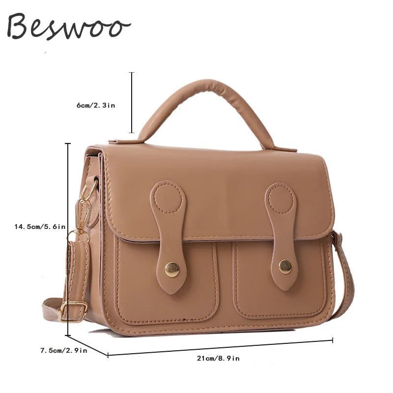 Retro Casual Women's Bag PU Leather Purses and Handbags