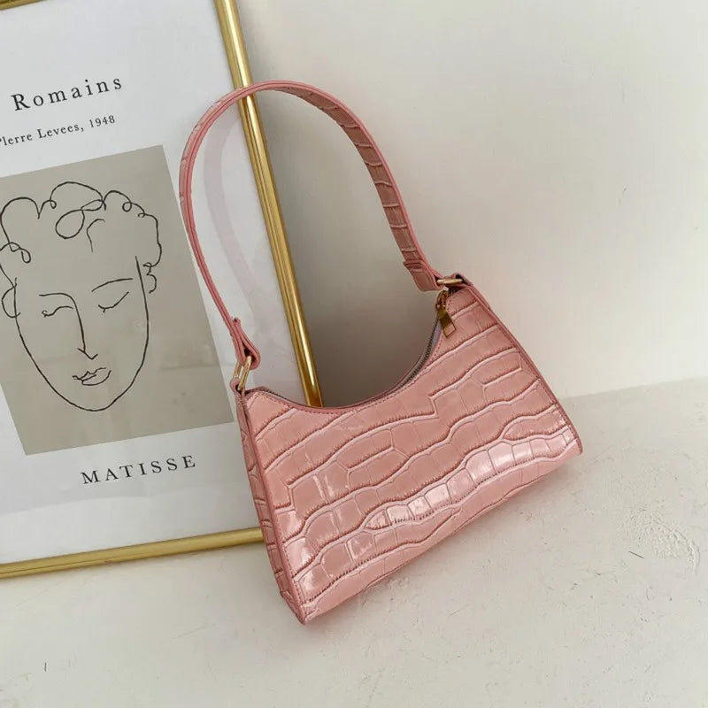 Vintage Women's Shoulder Handbag PU Leather Chain Tote Bag