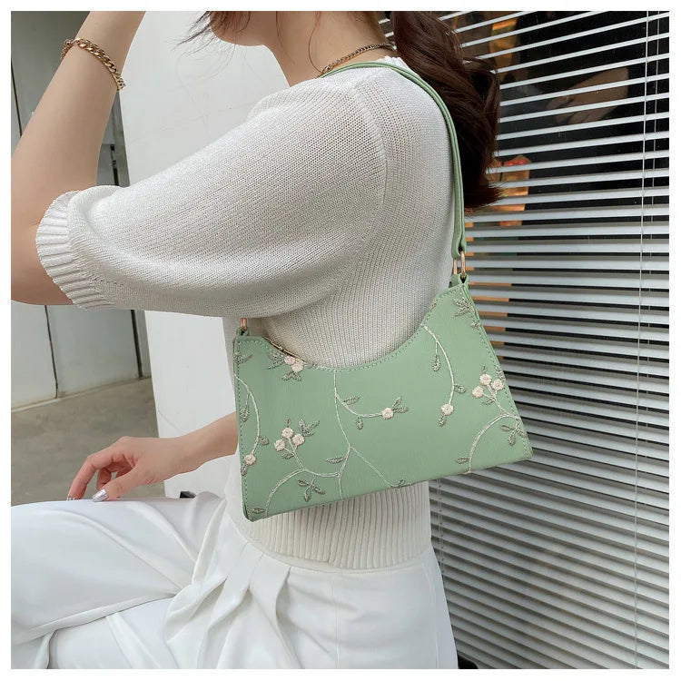 Vintage Lace Flower Shoulder Bag for Women