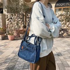 Youth Denim Crossbody Bag Small Mini Square Shoulder Bag