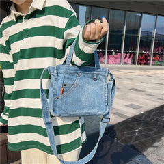 Youth Denim Crossbody Bag Small Mini Square Shoulder Bag