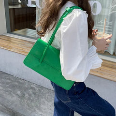 Retro Ladies Clutch Handbag PU Leather Underarm Tote Shoulder Bag