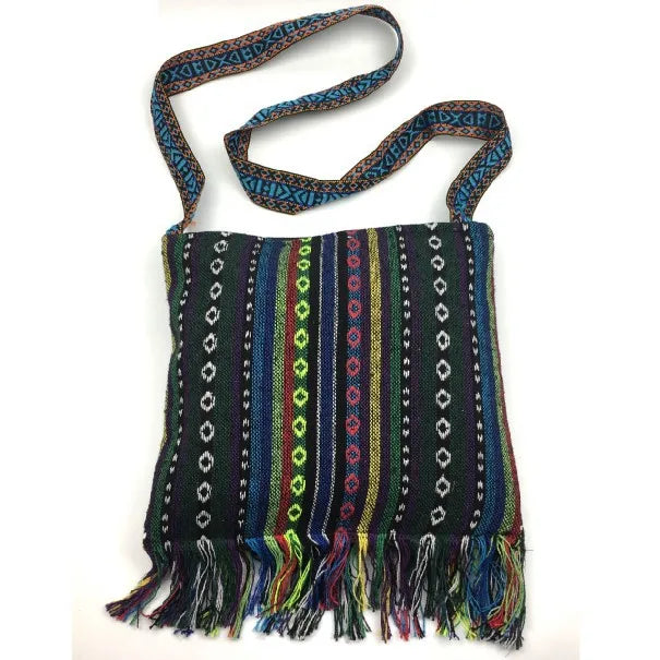 Ethnic Tassel Shoulder Bag Hippie Crossbody Embroidery Boho Tote