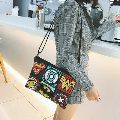 Retro Envelope Clutch Rivet Punk Handbag Messenger Bag for Women