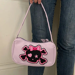 Retro Skeleton Harajuku Style Handbag Storage Crossbody Bag Women Bag