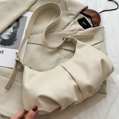 Vintage Leather Shoulder Bag Large Capacity Crossbody Handbag