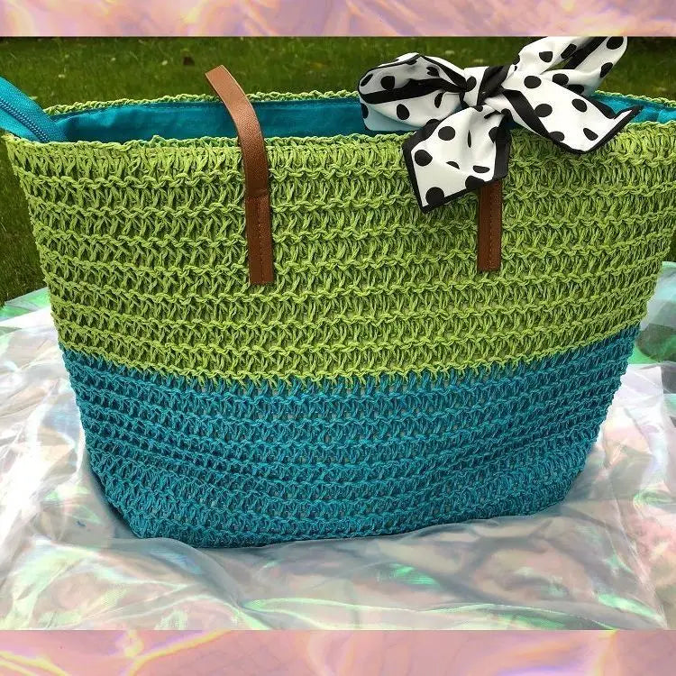 Retro Straw Bag Summer Large Capacity Shoulder Bag Beach Bag Woven Handle Bag