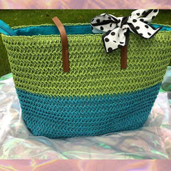 Retro Straw Bag Summer Large Capacity Shoulder Bag Beach Bag Woven Handle Bag