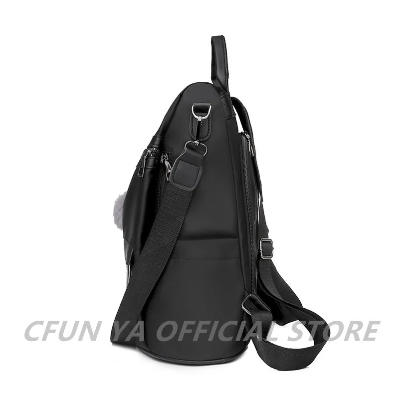 Retro Large Capacity Backpack Women Oxford Rucksack