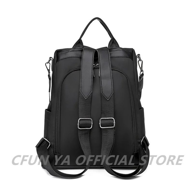 Retro Large Capacity Backpack Women Oxford Rucksack