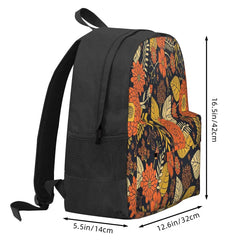 Retro Orange Yellow Brown Backpacks for Men and Women
