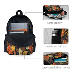 Retro Orange Yellow Brown Backpacks for Men and Women
