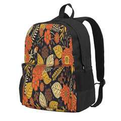 Retro Orange Yellow Brown Backpacks for Men and Women