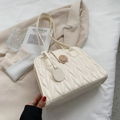 Soft Leather Crossbody Bag Retro Solid Handbag for Women