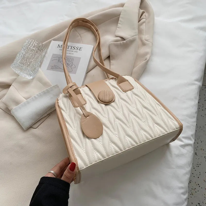 Soft Leather Crossbody Bag Retro Solid Handbag for Women