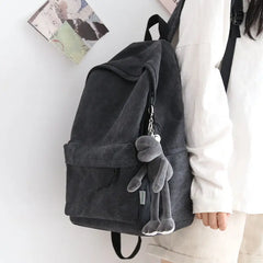 Retro Canvas Backpack School Bag Zipper Harajuku Bags