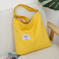 Retro Ladies Messenger Bag Large Capacity Canvas Shopping Bag
