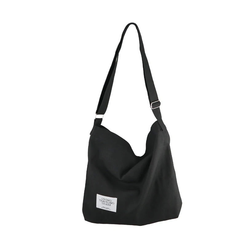 Retro Ladies Messenger Bag Large Capacity Canvas Shopping Bag