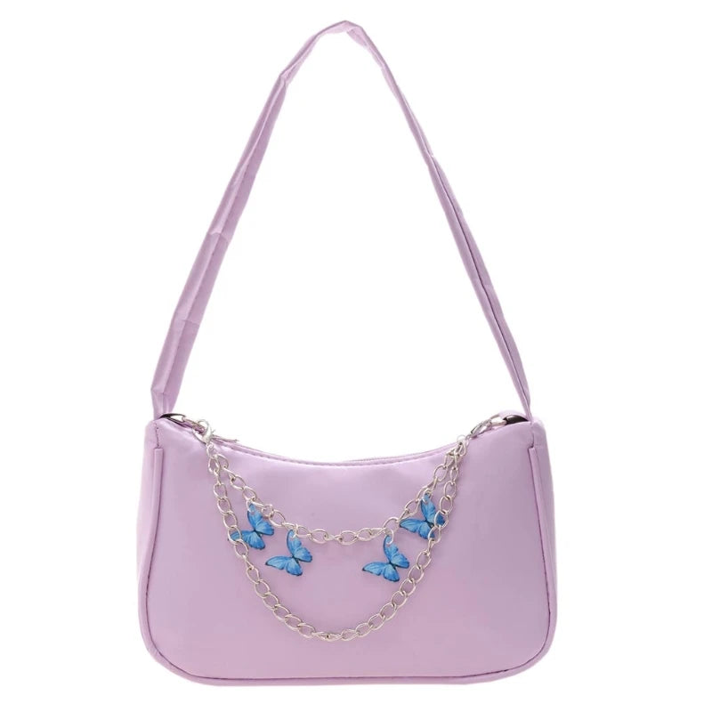 Retro Bow Handbag PU Leather Shoulder Bag for Women