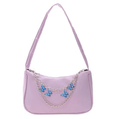 Retro Bow Handbag PU Leather Shoulder Bag for Women