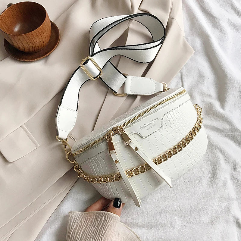 Vintage PU Leather Waist Bag Fanny Pack Women Shoulder Belt Bag