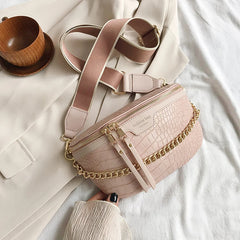 Vintage PU Leather Waist Bag Fanny Pack Women Shoulder Belt Bag