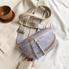 Vintage PU Leather Waist Bag Fanny Pack Women Shoulder Belt Bag