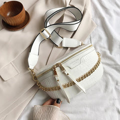 Vintage PU Leather Waist Bag Fanny Pack Women Shoulder Belt Bag