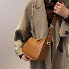 Retro Winter Women's Shoulder Bag Soft Leather Crossbody Bag Casual Handbag