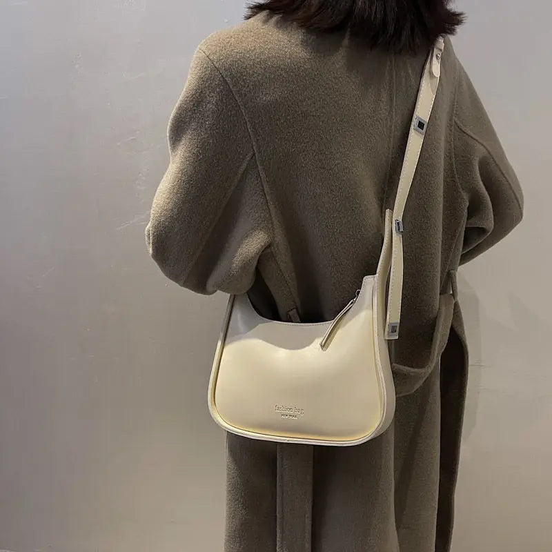 Retro Winter Women's Shoulder Bag Soft Leather Crossbody Bag Casual Handbag