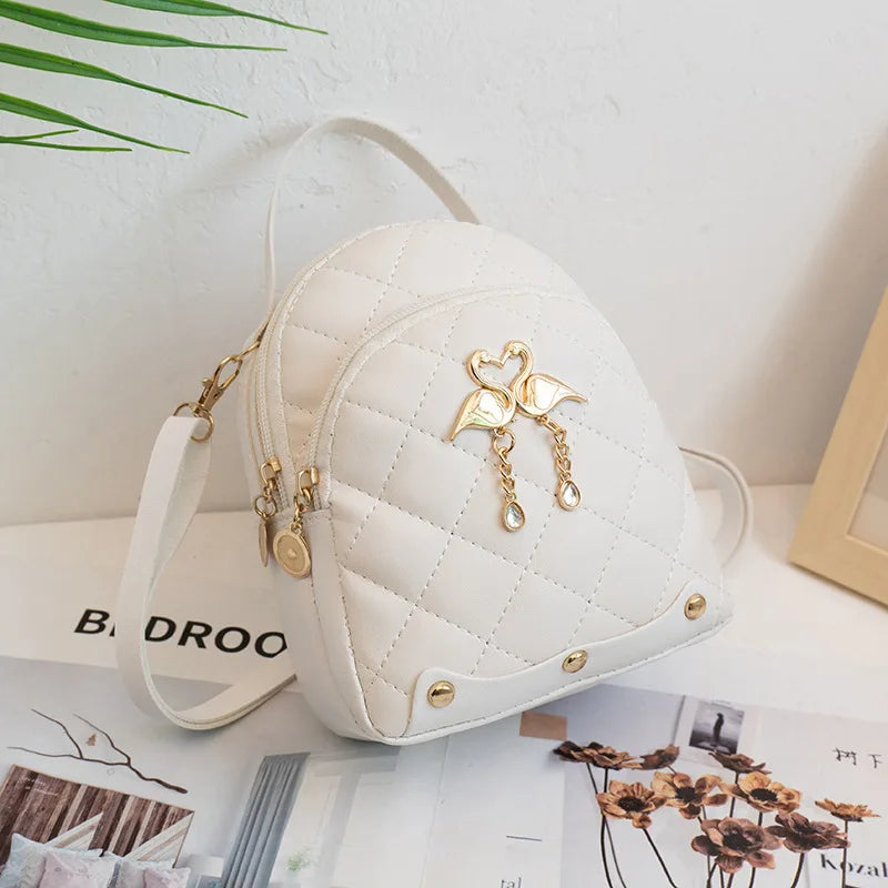 Retro Women Backpack Pu Leather Small Backpack for Women Girl Students
