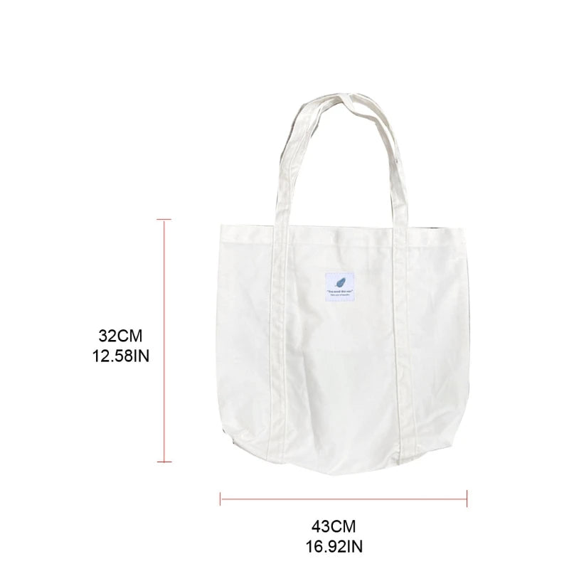 Retro Women Canvas Handbag Solid Female Shoulder Bag