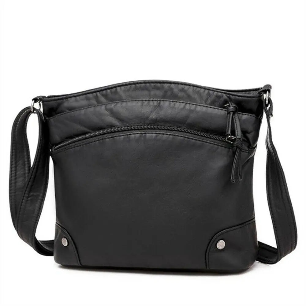 Retro Women Soft PU Leather Shoulder Bags Brown Handbag Crossbody Bag