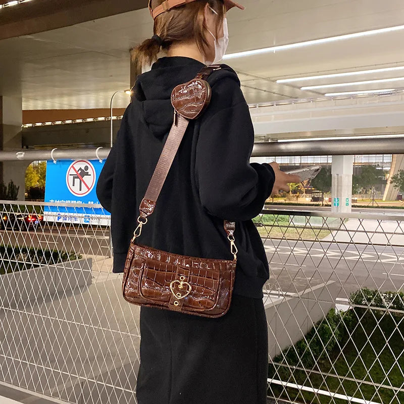 Stone Love Mahjong Bag - Casual Shoulder Messenger Bag for Autumn 2021