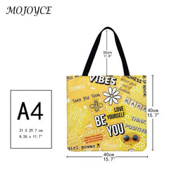 Reusable Shopping Bag Foldable Printing Totes Eco-Friendly Handbag