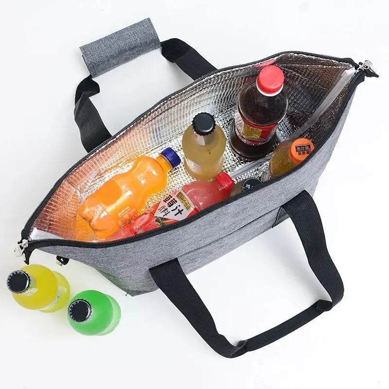 Large Insulated Thermal Cooler Tote Bag with Shoulder Strap