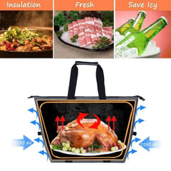 Large Insulated Thermal Cooler Tote Bag with Shoulder Strap