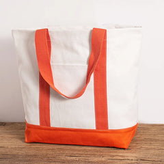 Stripe Canvas Shoulder Bag Beach Handbag Casual Tote Shopper for Women