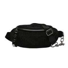 Rhinestone Fanny Waist Bag Chain Shoulder Messenger Bum Purse